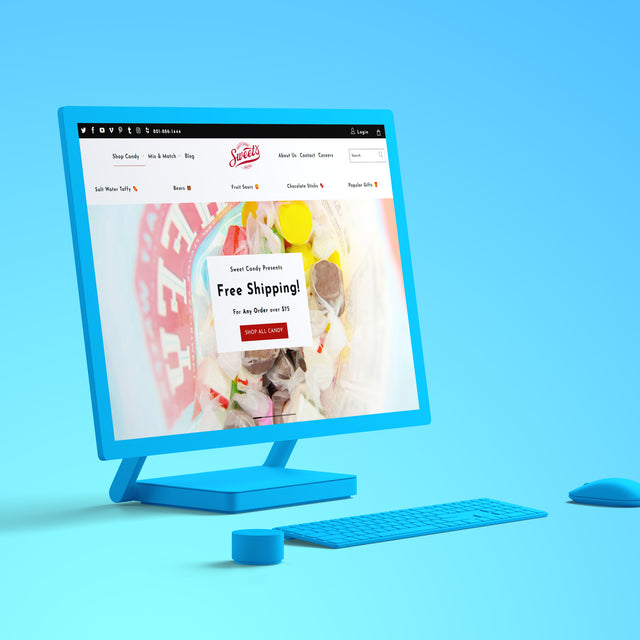 Twenty Seven Hats - Branding, Web Design, Graphic Design, & Photography for Sweet Candy Company - SweetCandy.com Desktop